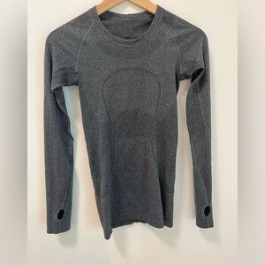 lululemon athletica Gray Long Sleeve Running Top